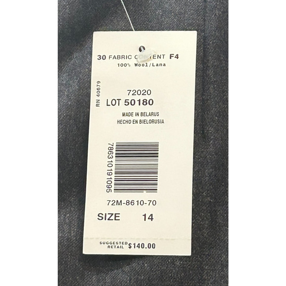 Harve Bernard Wool Pencil Midi Skirt 14 Gray Lined Classic Office Career NWT - Picture 9 of 10